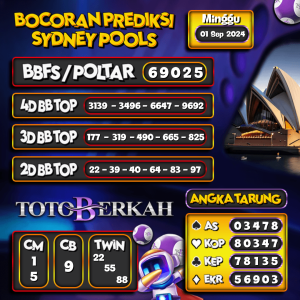 Prediksi Togel SDY (Sidney) 01 September 2024 – Data Syair Togel Totoberkah