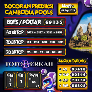 Prediksi Togel Cambodia 01 September 2024 – Data Syair Togel Totoberkah