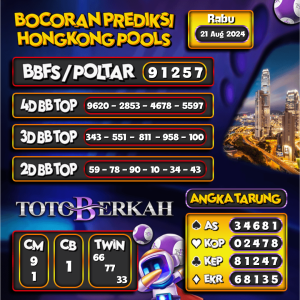 Prediksi Togel HK (Hongkong) Hari Ini 21 Agustus 2024