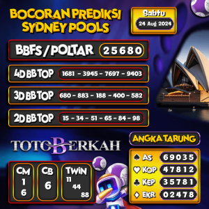 Prediksi Togel SDY (Sidney) 24 Agustus 2024 – Data Syair Togel Totoberkah