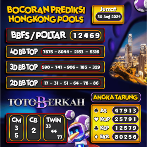 Prediksi Togel HK (Hongkong) 30 Agustus 2024 – Data Syair Togel Totoberkah